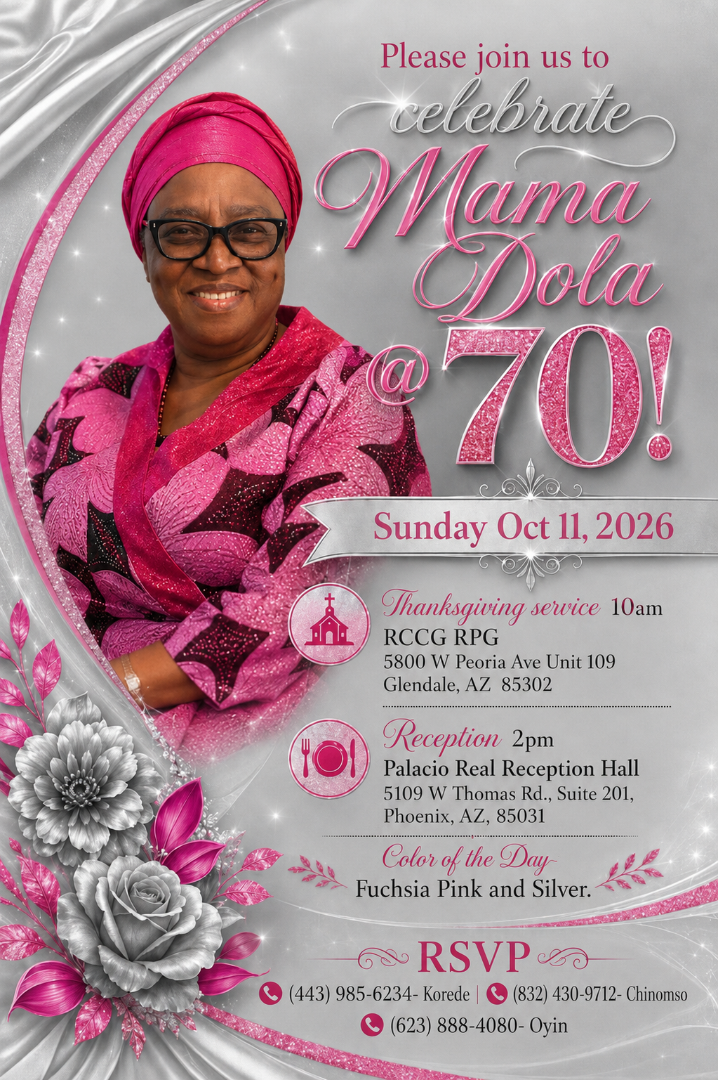 Mama Dola @ 70 Birthday Celebration Flyer